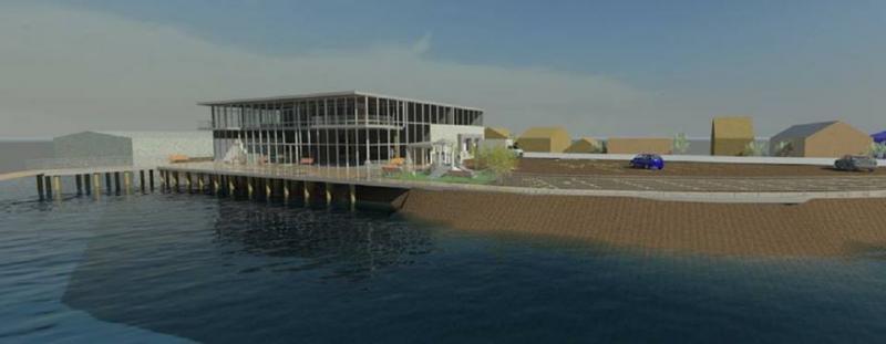 Building on water for sale in Revere MA route 1A zoned highway business